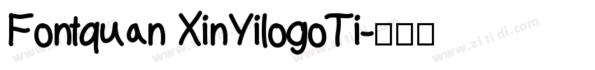 Fontquan XinYilogoTi字体转换